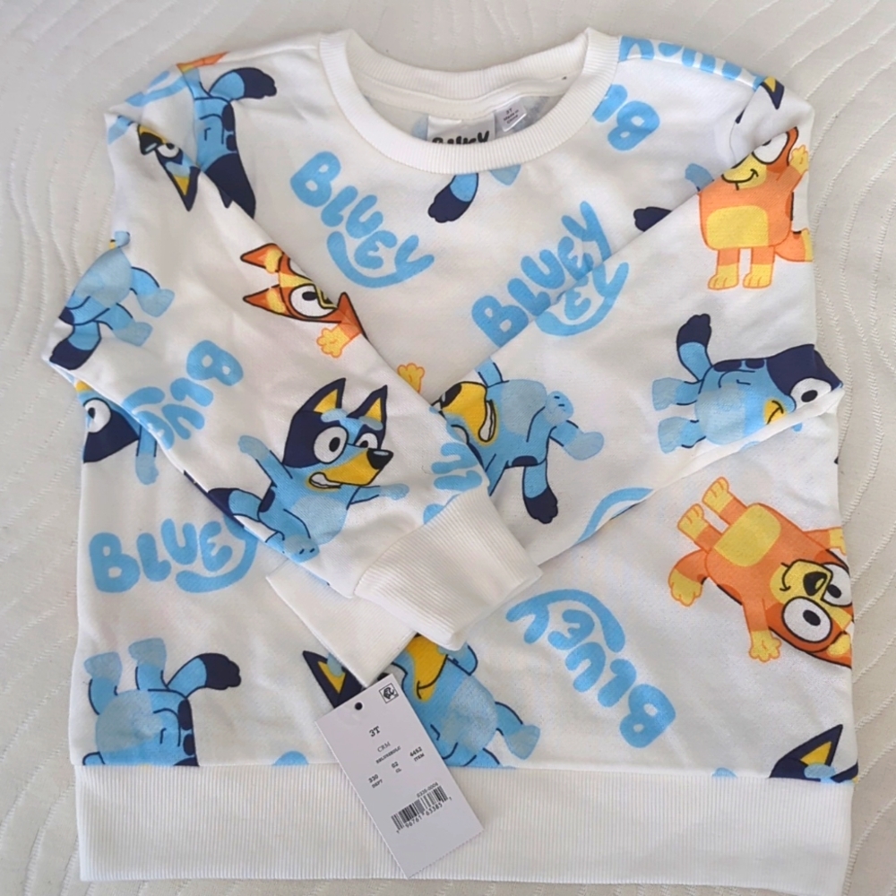 NEW with tags Bluey pullover sweatshirt size 3T
